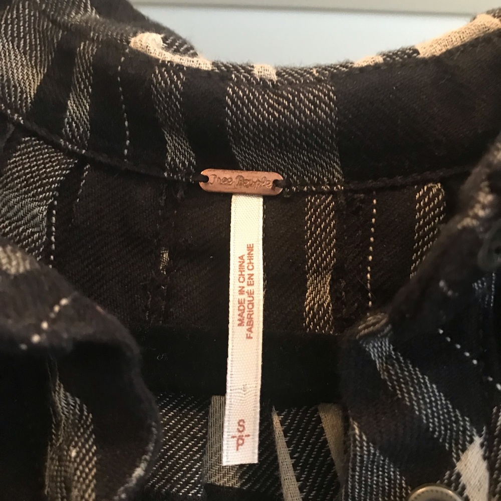 *SOLD* Free People Baby Blues Plaid Tunic Top - Picture 5 of 8